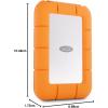 imageLaCie Rugged Mini SSD 2TB Solid State Drive  USB 32 Gen 2x2 speeds up to 2000MBs Compatible with PC Mac and iPad STMF20004004TB