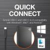 imageSeagate Ultra Touch HDD 4TB Externe harde schijf Mac ampamp Chromebook gerecycled materiaal USBCcompatibiliteit met pc Dropbox en Mylio inbegrepen Cloud White Data Rescue Service STMA4000400HDD