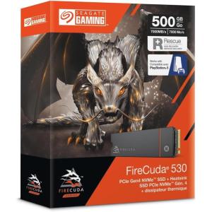 imageSeagate FireCuda 530R SSD with Heatsink 1TB Internal Solid State Drive  M2 PCIe Gen4 4 NVMe 14 speeds up to 7400MBs 1100TBW 18M MTBF with Rescue Services ZP1000GM3A073FireCuda 530  7300MBs wHeatsink