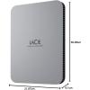 imageLaCie Mobile SSD Secure 1TB 10Gbps USB 31 Type C Rescue SED Space Grey Data Rescue ServiceMobile Drive  USBC