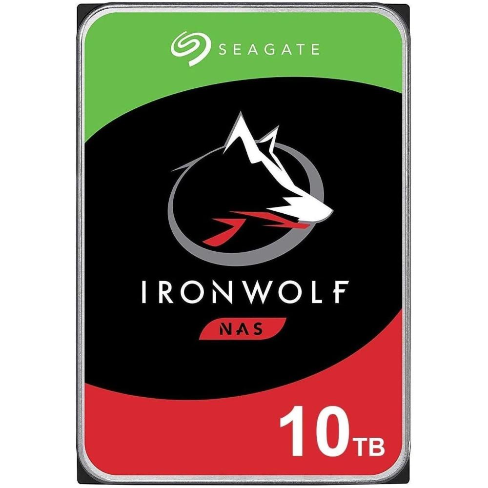 imageSeagate IronWolf 10TB NAS Internal Hard Drive HDD  CMR 35 Inch SATA 6Gbs 7200 RPM 256MB Cache for RAID Network Attached Storage with Rescue Service ST10000VN0008