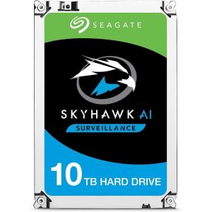 imageSeagate Skyhawk AI 10TB Surveillance Internal Hard Drive HDD35 Inch SATA 6Gbs 256MB Cache for DVR NVR Security Camera System with Drive Health ManagementFrustration Free Packaging ST10000VE0004